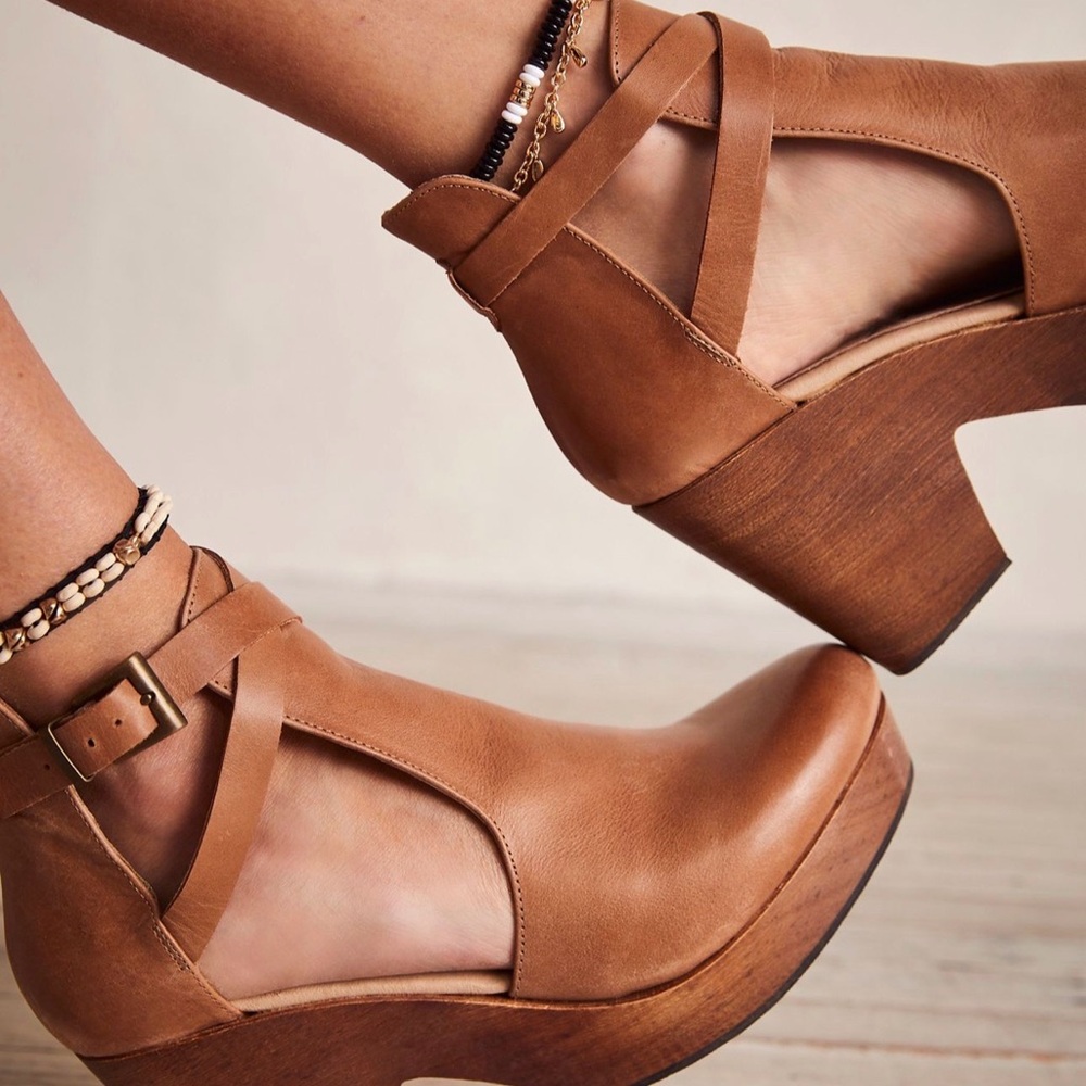 Brown Heeled Clogs - Picture 4 of 4